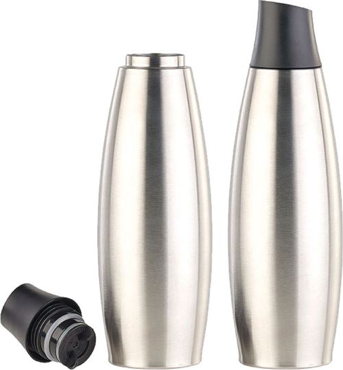 2 bouteilles isothermes design 650 ml en acier inoxydable