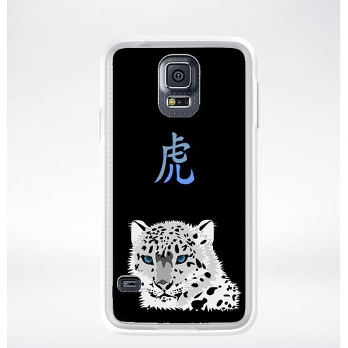 Coque Tigre Signe Chinois Compatible Samsung Galaxy S5 Transparent