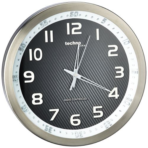 Technoline WT 8970 Horloge murale, Aluminium/noir
