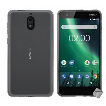 Housse etui coque pochette silicone gel fine pour Nokia 3.1 2018 film ecran GRIS htdmobiles Coque et etui telephone mobile a la Fnac