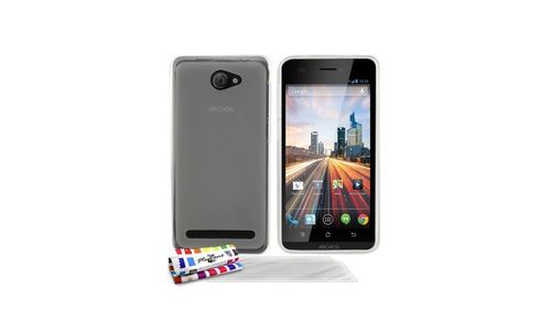 Coque + 3 Films ARCHOS 45 HELIUM Glossy Hybrid Transparent