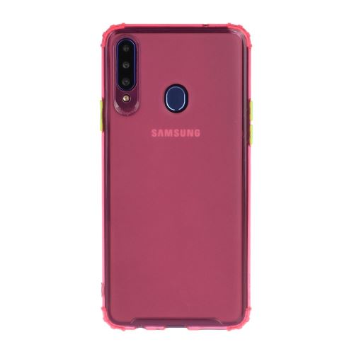 Coque en TPU mat résistant aux chocs rose pour votre Samsung Galaxy A20s