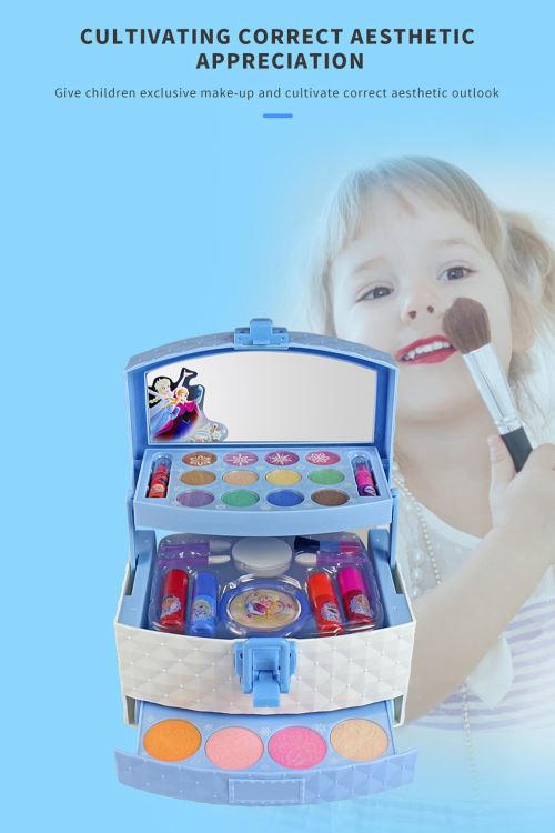 2 Set Jouets Cosmétiques,Coffret Maquillage Enfant Filles Makeup