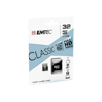 EMTEC - Carte mémoire flash - 32 Go - Class 10 - micro SDHC - 1
