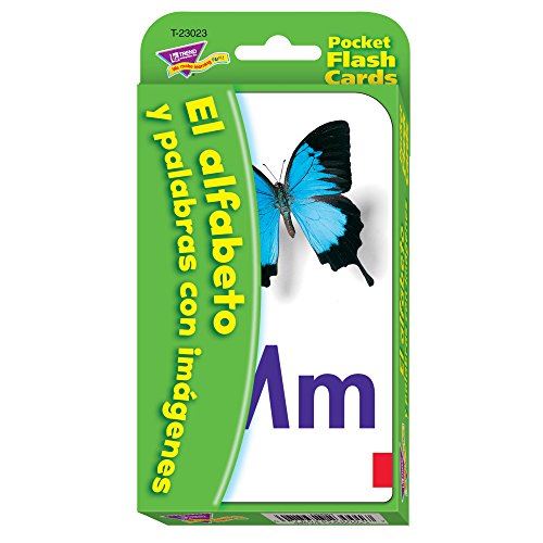 Spanish Alphabet Picture Words Pocket Flash Cards