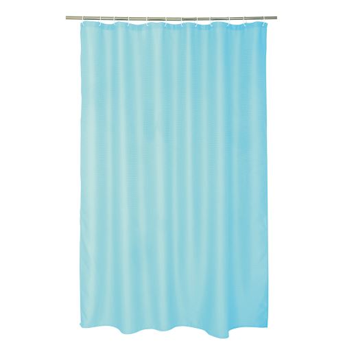 Rideau de douche tissu uni diamant 180x200 cm Bleu océan