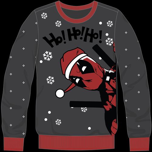 Pull-over Marvel Deadpool - Deadpool Ho Ho Ho - Gris - taille S