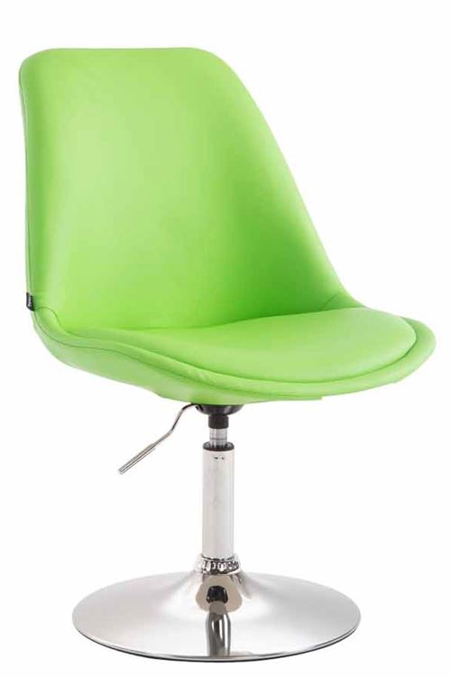 Chaise de salle à manger MAVERICK similicuir , Vert/Chrome