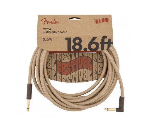 Fender Festival Cables Natural R/A câble instrument 5,5 mètres