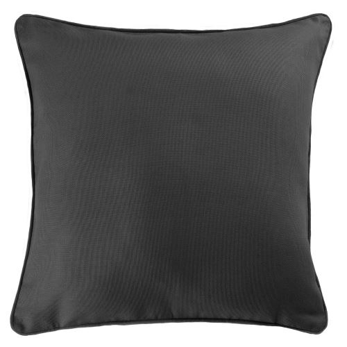 Housse de coussin +encart 60 x 60 cm coton uni panama Ardoise