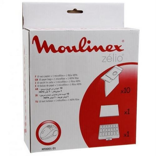 Sacs Aspirateur Zelio Par 10 + Filtres - Aspirateur Moulinex