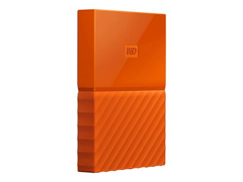 WD My Passport WDBYFT0020BOR - Vaste schijf - gecodeerd - 2 TB - extern (draagbaar) - USB 3.0 - 256-bits AES - oranje