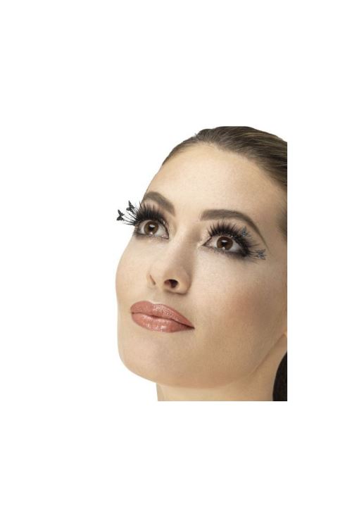 Faux Cils Avec Papillons En Coin - Noir - Taille Unique