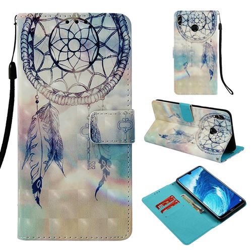 Etui en PU impression de motifs décoratifs par points lumineux flip attrapeur de rêves pour votre Huawei Honor 8X Max