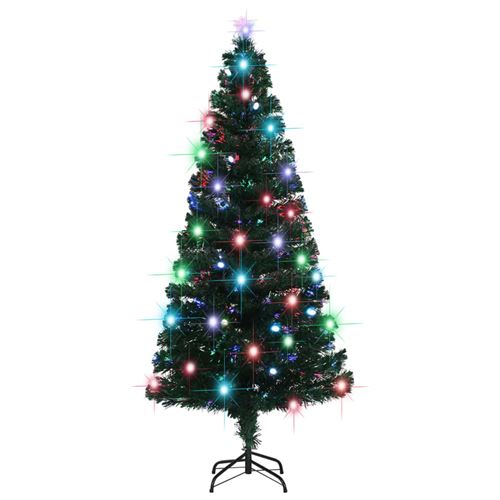 vidaXL Arbre de Noël artificiel et support/LED 180 cm Fibre optique