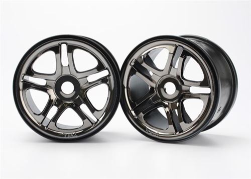 Jantes 3.8 chromees noir pour revo/maxx (2)
