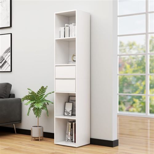 VIDAXL - Bibliothèque - 36x30x171 cm - Blanc - Image 3
