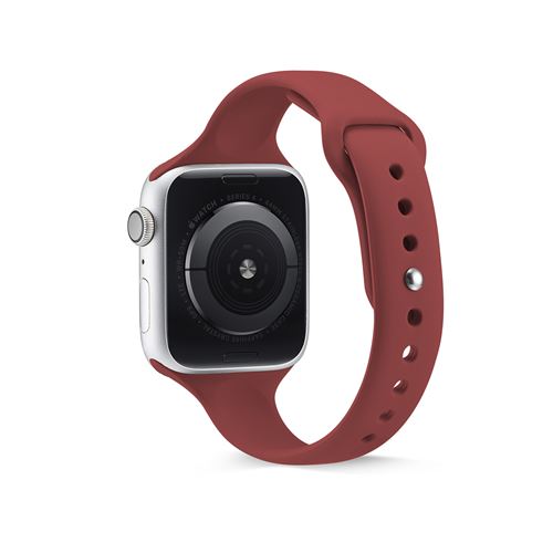 Bracelet sport en silicone pour Apple Watch Series 6/ SE/ 5/ 4 44mm - Rouge foncé