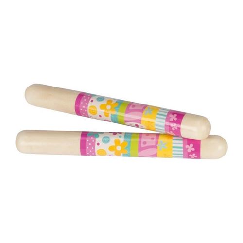 GOKI Bâtons a percussion Susibelle - L19,5 cm x Ø 2 cm - Bois