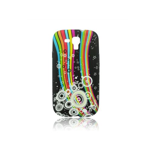 Coque silicone noire arc-en-ciel pour Samsung Galaxy Trend S7560 / S Duos S7562