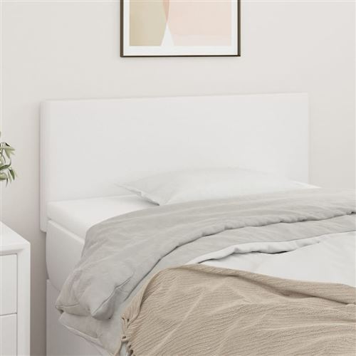 vidaXL Tête de lit Blanc 100x5x78/88 cm Similicuir