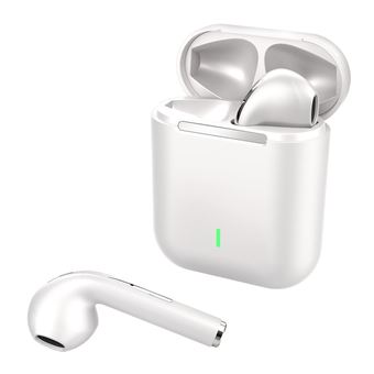 Écouteurs sans fil TWS J18, oreillettes intra-auriculaires, étanches ,Écouteurs d'écoute avec chargement,Blanc - 1