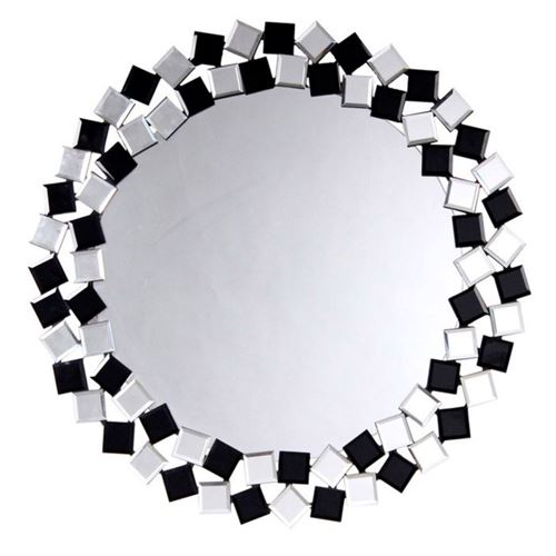 Paris Prix Argent Miroir Mural Rond Mosaic - Image 2