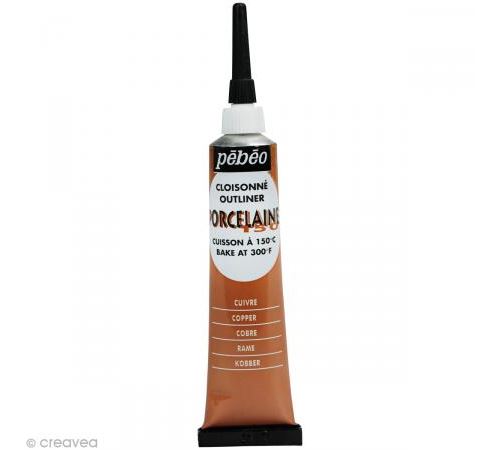 Peinture porcelaine cloisonn&eacute; cuivre 20ml P150