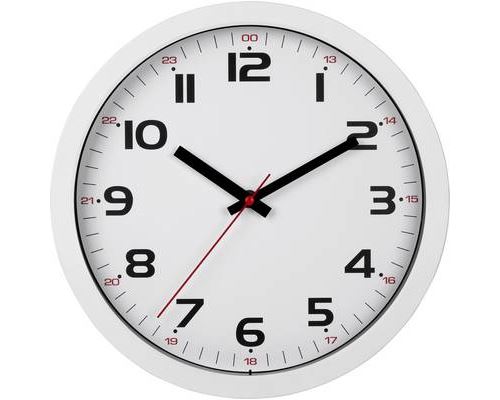 TFA Dostmann 60.3050.02 à quartz Horloge murale 305 mm x 305 mm x 38 mm blanc