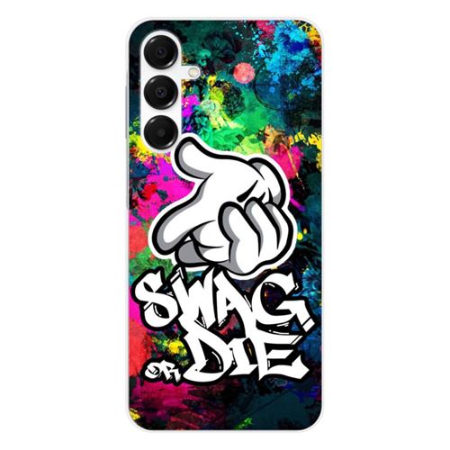 Coque en silicone imprimée compatible Samsung Galaxy A16 Swag or die