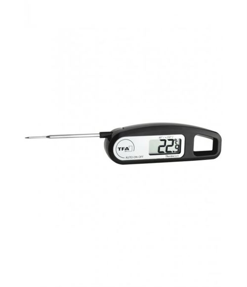 Thermomètre TFA Thermomètre à piqûre digital THERMO JACK 30.1047 noir blanc mûre