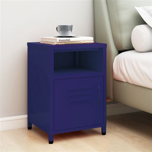 Vidaxl Bleu Table De Chevet Marine - Image 3