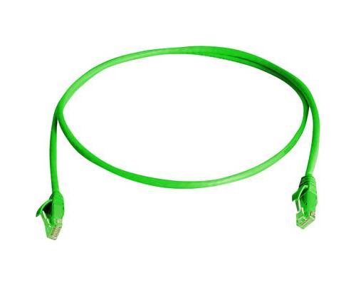 Telegärtner - Cordon de raccordement - RJ-45 (M) pour RJ-45 (M) - 1 m - UTP - CAT 6 - IEEE 802.3at - sans halogène, moulé, sans crochet, bloqué - vert, RAL 6024