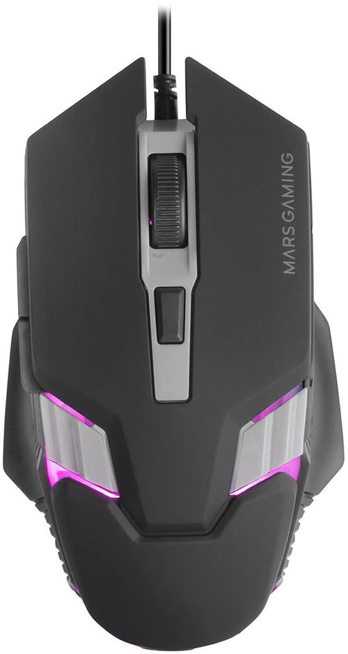 Mars Gaming MM024, Ratón Gaming RGB, Sensor Óptico 4000 DPI, Switches Mecánicos Huano, Iluminación RGB Flow, Ajuste On-the-fly 1200 / 2400 / 3200 / 4000 DPI, Compatibilidad Multiplataforma, Ratón