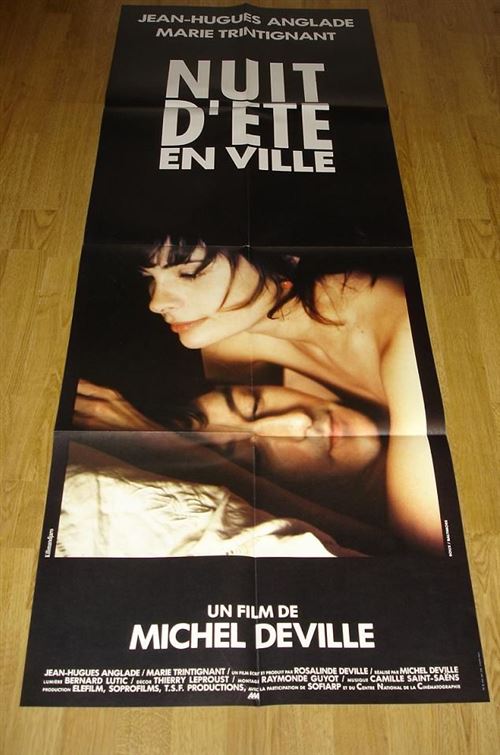 Nuit d'été en Ville - 1990 - Jean-Hugues Anglade, Marie Trintignant - 60x160cm - Affiche de cinéma originale pliée