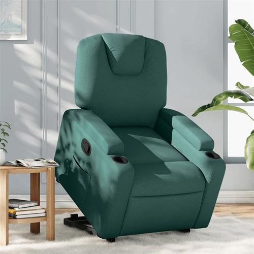 Non Communiqué Vert Vidaxl Fauteuil De Relaxation Inclinable Tissu Foncé