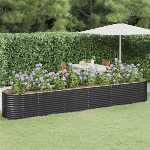 VIDAXL - Carré potager surélevé - Acier - Anthracite - Image 2