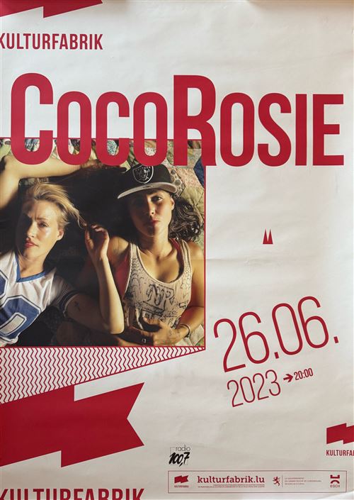 Affiche - Coco Rosie - Concert Luxembourg 2023 - 60x84cm