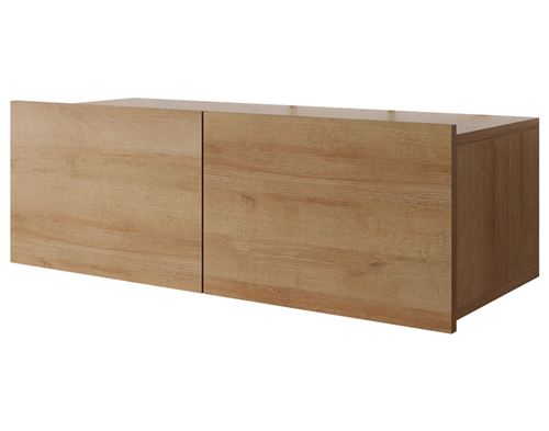 BEST MOBILIER Alix - Meuble Tv Modulable 100 Cm - 2 Portes - Effet Ch&ecirc;ne