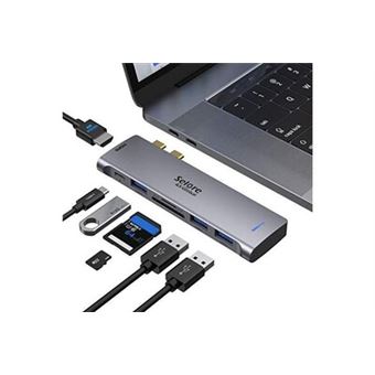 Hub USB GENERIQUE Hub usb c, adaptateur mac avec ethernet rj45, hdmi 4k,  thunderbolt 3 pd 100w, port type c, port usb 3. 0/2. 0, lecture de carte  sd/tf, dock usb c
