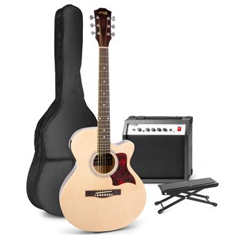 Guitare Classique Débutant Max SoloArt Noir - Cordes Nylon, Accordeur, Sac, Médiators Inclus