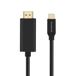 Câble USB C vers HDMI Mâle 4K UHD 1,8m Noir