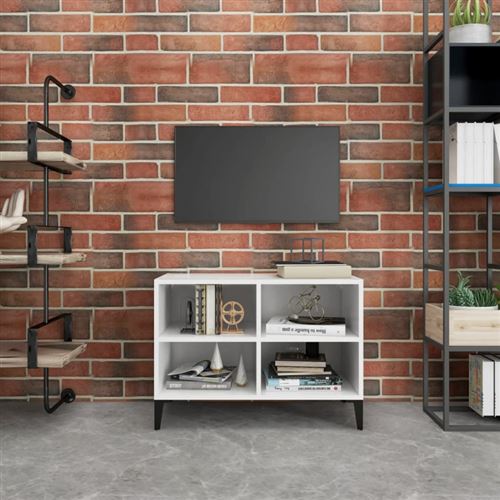 VIDAXL - Meuble TV - Blanc - 69,5x30x50 cm - Image 3