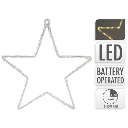 Ambiance Étoile lumineuse de Noël avec 36 LED 41,5x40,5 cm