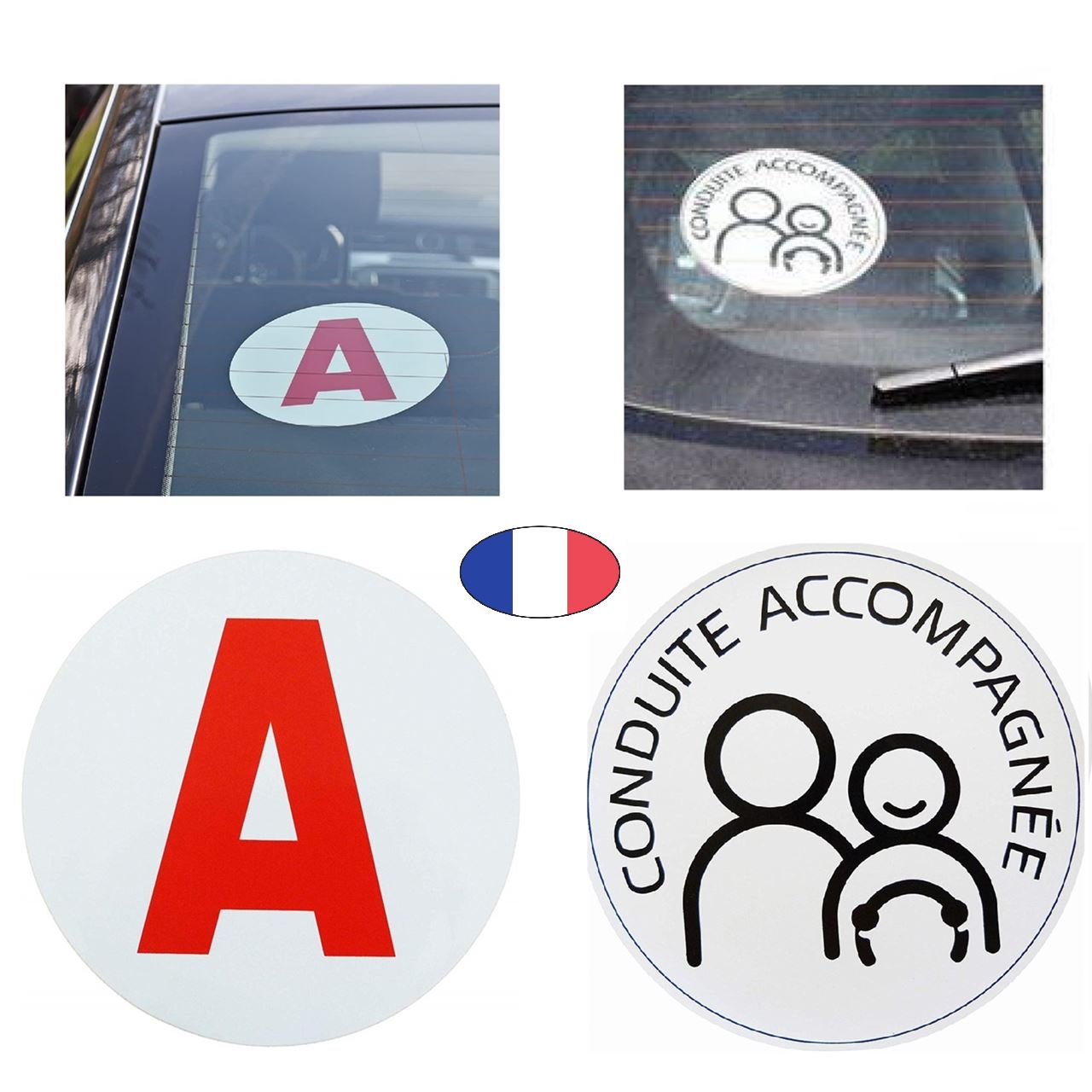 Plaque Magnétique A Pour Conducteur Débutant - Disque Apprenti Voiture B - 11