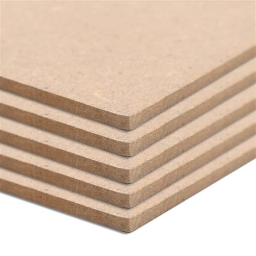 vidaXL Plaques de MDF 4 pcs Carré 60x60 cm 12 mm
