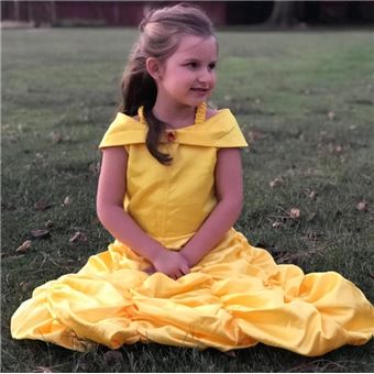 Amzbarley Déguisement Filles Princesse Belle Robe de Soirée Fête  d'Anniversaire Robe Princesse avec Accessoires Jaune - 3 à 12 ans -  Cdiscount Jeux - Jouets