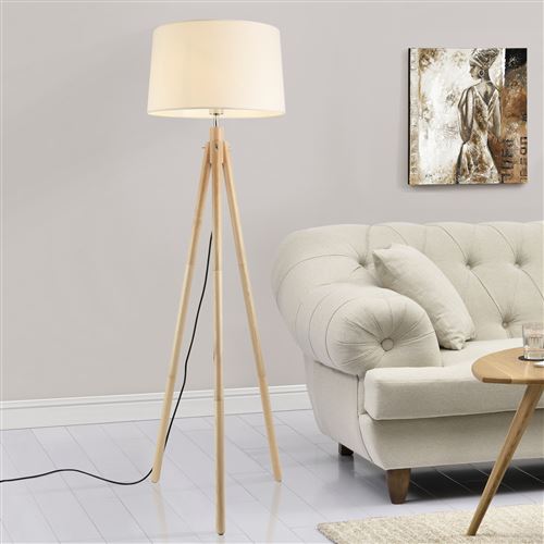 Jago® lampadaire industriel trépied - 70x70x139 cm, orientable