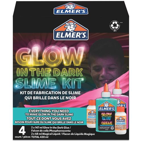 ELMER'S Kit de fabrication de Slime qui brille dans le noir
