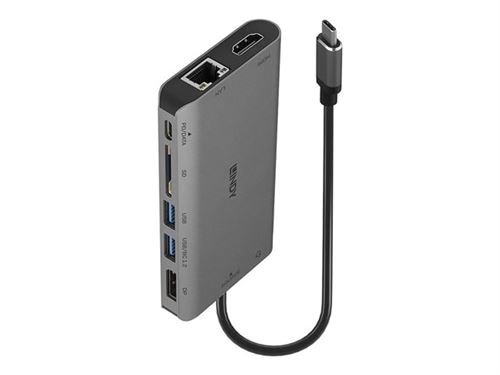 LINDY USB 3.2 Type C Laptop Mini Dock - Station d'accueil - USB-C 3.2 - HDMI DP - GigE